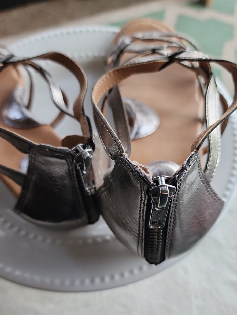 boc Metallic Silver Strappy Women’s Sandals - Picture 3 of 6